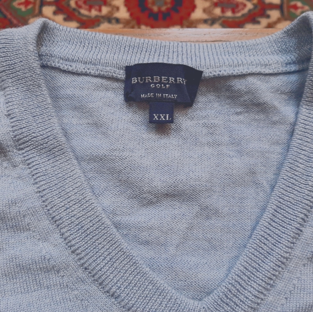 Burberry Golf Sweater Pale Blue - XXL
